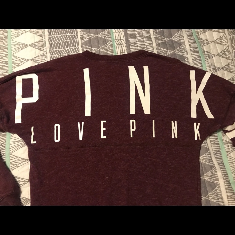 Victoria Secret Pink Maroon crew size xsmall